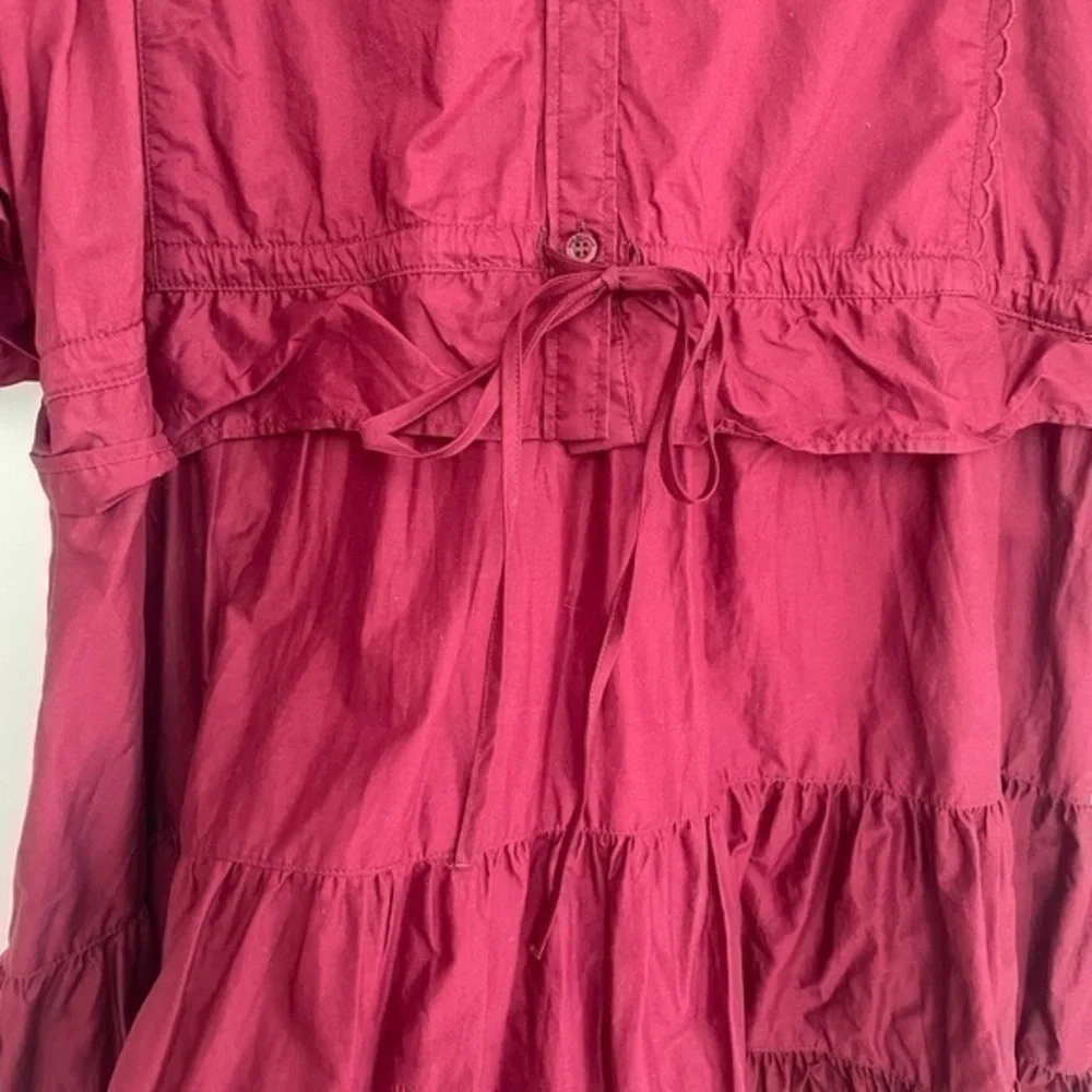 SEE BY CHLOÉ Tiered embroidered cotton-poplin mini dress Size 0 which is 34 - Picture 9 of 16